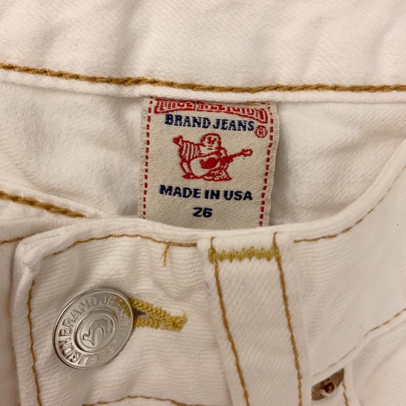 True Religion Joey Cut Off White Jean Shorts 26 - Picture 9 of 11